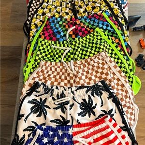 George Hats Boys Track Shorts / Swim Trunks Bundle (9) Size 6-7 Made in USA